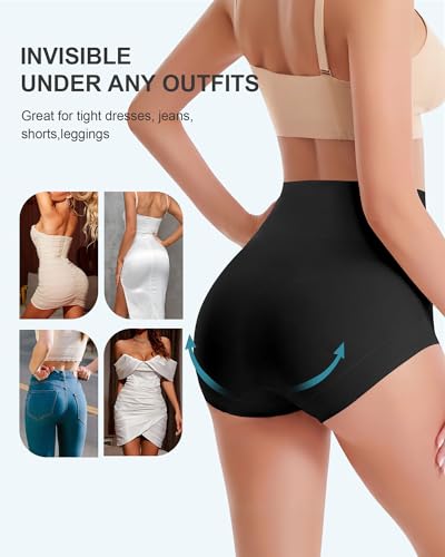 Women's Tummy Control Shapewear Underwear, High Waisted Body Shaper - color: Black, size: XX-Large