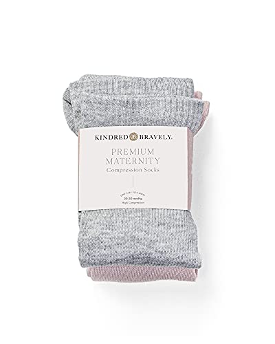Kindred Bravely Maternity Socks 4-Pack Bundle | Graduated Compression Socks for Circulation Pregnancy Travel (Small)