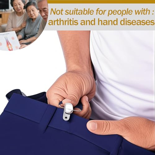 2-Pack Dressing Aid Clips for Pants – Adjustable 26-41 Inches, Metal Clip & Nylon Strap – Independence Tool for Elderly, Disabled, Pregnant Women, Post-Surgery Recovery