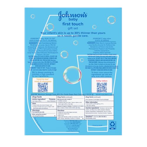Johnson's Baby First Touch Gift Set, 3 Items - size: Small