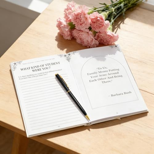 MOM, I Want to Know Your Life Story: A Guided Keepsake Journal for mon (Hardcover) Sentimental Gift for Mother's Day, Birthday, Christmas.Includes Index Tabs & Pen - color: MOM White