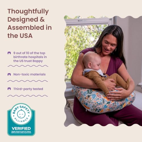 Boppy Nursing Pillow, Safe Ergonomic Breastfeeding & Baby Feeding Support - color: Colorful Forest Animals