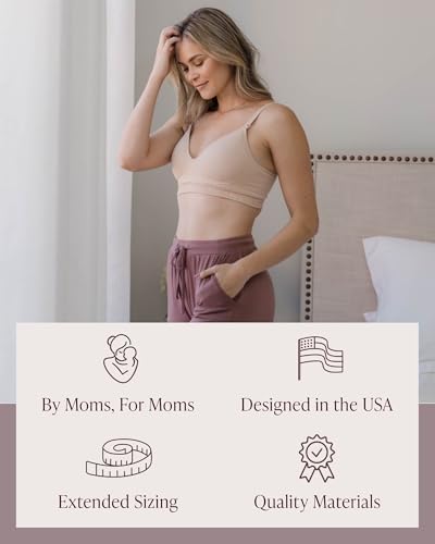 Kindred Bravely Sublime Contour Hands Free Pumping & Nursing Bra, Wireless - color: Beige, size: Small-Medium
