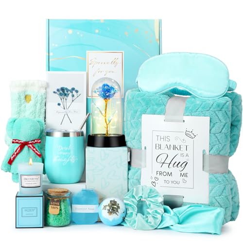 Hangerspace Birthday Gifts for Women, Relaxing Spa Self Care Gift Baskets - color: Ocean