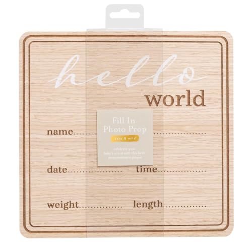 Kate & Milo Hello World Birth Announcement Sign - color: Hello Baby Announcement