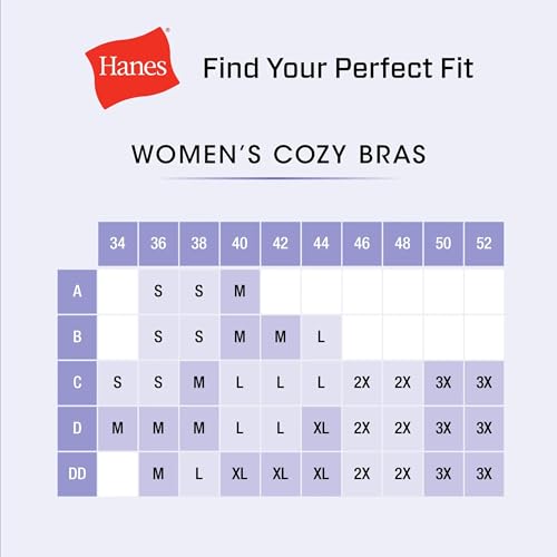 Hanes Women's Cozy Wireless Bra, Full-Coverage Pullover Bra, Seamless T-Shirt Bra - color: Black, size: XX-Large