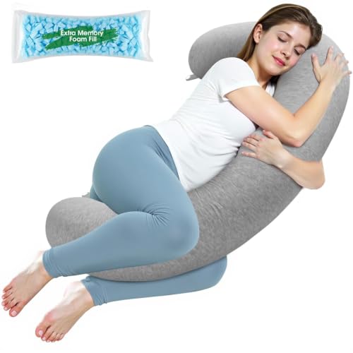 SweetSlubr Body Pillow, Memory Foam Pregnancy Pillow Leg Pillow 47.2x9.8in - size: 47.2’’ x 9.8’’