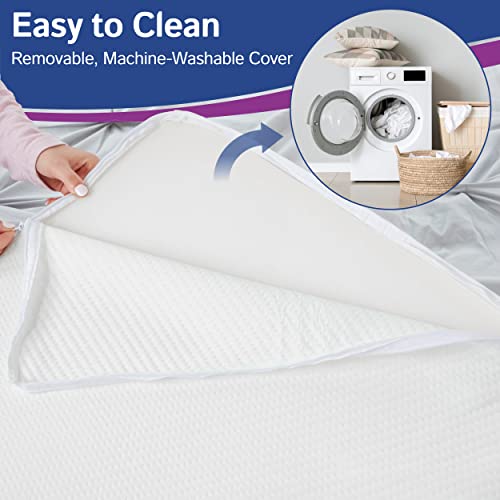 Ebung Body Positioner - Premium Memory Foam Wedge Pillow for Sleeping, Sitting, Snoring, Heartburn Relief, Pregnancy, TV, Reading, Backrest, Leg Rest - size: Large: 12"