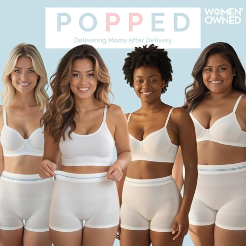 Popped Disposable Postpartum Mesh Underwear for Women, High Waist, 5 Pack