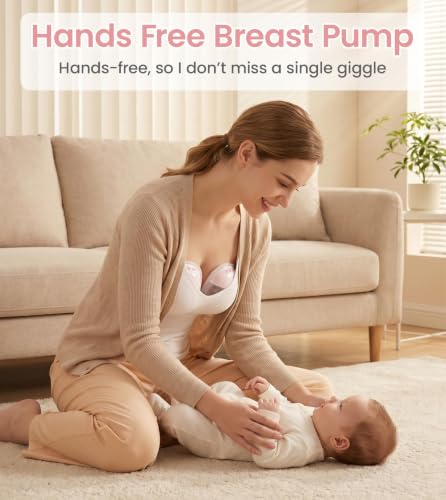 NCVI Wearable Breast Pump for Moms, <42dB for Office, Home, Travel (Pink) - color: Light Pink