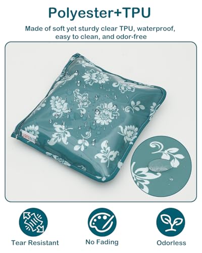 ALVA 3pcs Mess-Proof Travel Pouches,TSA Approved Toiletry Bag,Makeup Bag - color: Green