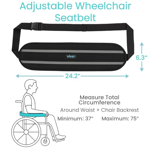 Vive Wheelchair Seatbelt - Safety Belt for the Elderly - Harness for Adults
