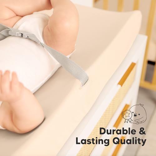 2-Pack Baby Changing Pad Cover for Girl, Boy, 34x18 (Cameo) - color: Cameo, size: Viscose derived from Bamboo