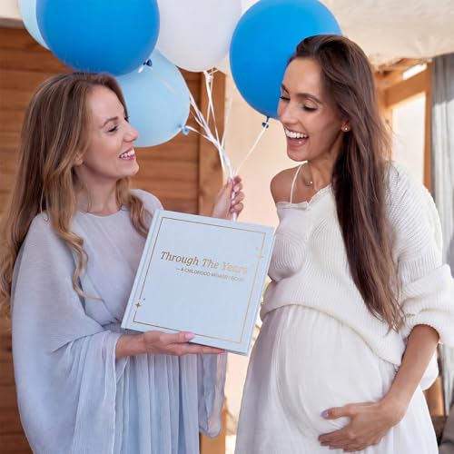 Crtiin Blue Childhood Memory Book Pregnancy Journal for First Time Mom - color: Blue