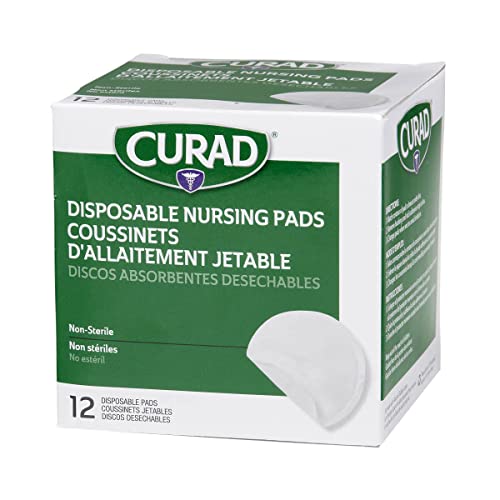 Curad Disposable Nursing Pads for Breastfeeding, Adhesive Strip (Case of 288)