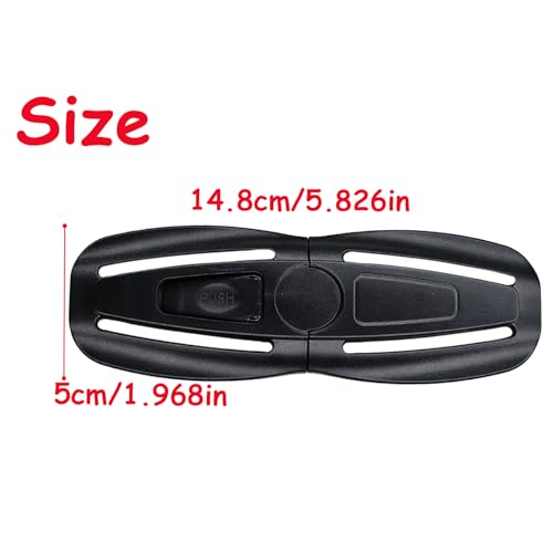 Seat Chest Clip,Seat Chest Harness Buckle Buckle Lock Seat Chest Stroller Chest Universal Replacement (Black) - size: 1PCS