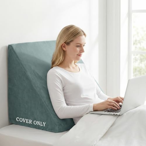 Wedge Pillow Cover, Light Green, 25"x25"x12.5" Cover Only - color: Light Green, size: 25"x25"x12.5"