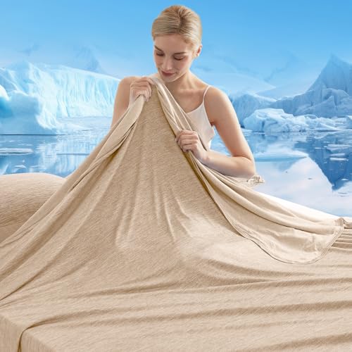 Marchpower Arc-Chill Cooling Blanket for Hot Sleepers Throw Size Beige - color: Beige, size: Throw 51" X 67"