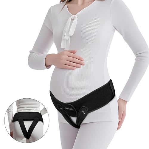 V3 Smart Maternity Belt 4 in 1 - Adjustable Pregnancy, Pelvic Support Belt, Hip & Vulva Support Belt, Comfortable Belly Band for Prenatal & Postpartum Relief, Soft & Breathable Fabric - size: Small/Medium