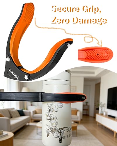 2 Pack Grabber Reacher Tool, 32" Foldable Reacher Grabber Pickup Tool for Elderly, Orange Heavy Duty Rotating Jaw Trash Litter Picker, Lightweight Arm Extension Mobility Aid for Disabled