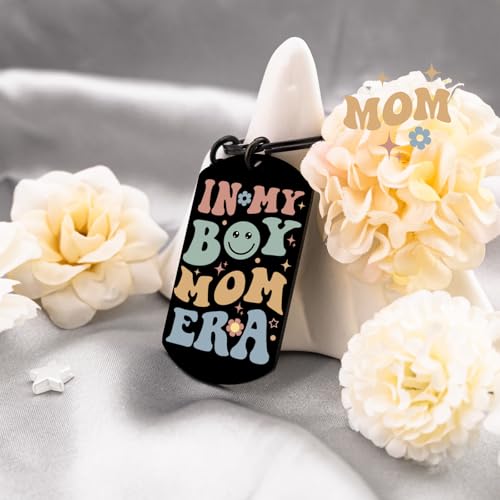 Boy Mom Gifts for New Moms Keychain In My Boy Mom Era