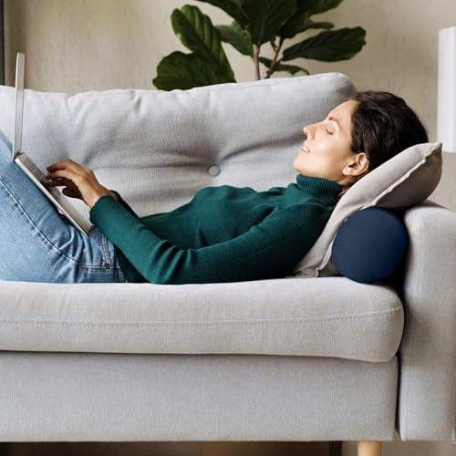 Utopia Bedding Bolster Pillow Inserts, 6x16 Neck roll Pillow, 2 Pack, Navy - color: Navy, size: 6x16 Inch (Pack of 2)
