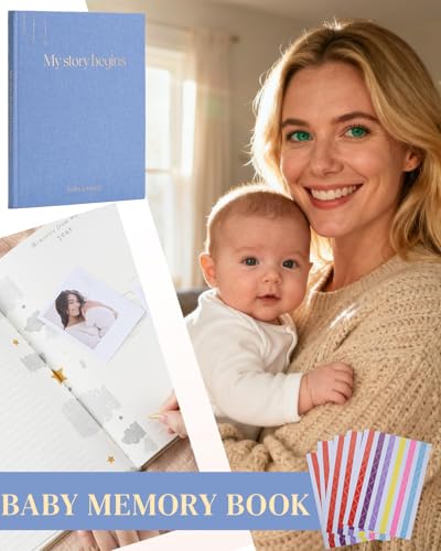 Baby Memory Book, Keepsake Baby Book Record from Pregnancy to Age 5, 8"x10"