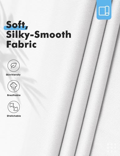 MANCYFIT Full Slip for Women Under Dress, Wide Strap Non-Cling - color: White, size: Medium