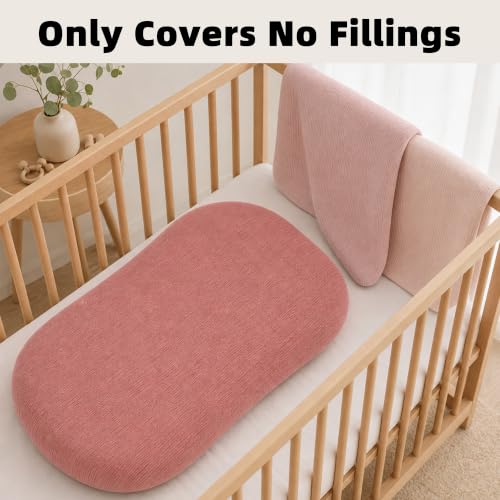 3 Pack Muslin Baby Lounger Covers, Covers Only, 35.5" x 20" - color: 3 Pack Pink