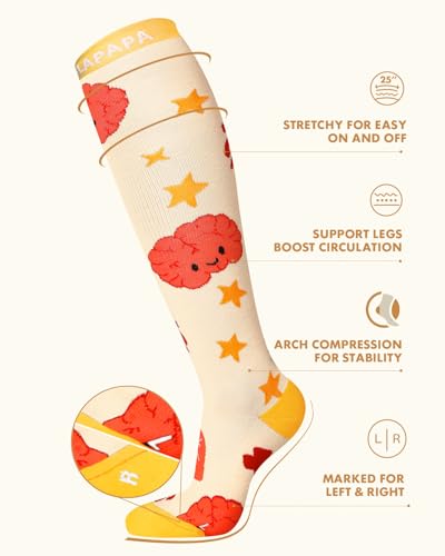 Thick Soft Cotton Compression Socks - color: Nurse Elements, size: XX-Large
