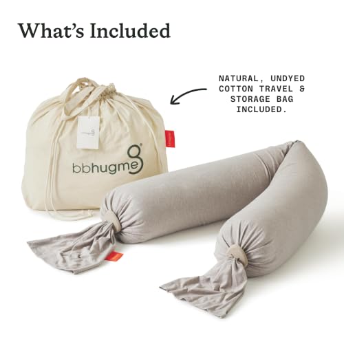 bbhugme Pregnancy Pillow, Seashell Beige - Adjustable Firmness & Shape - color: Seashell Beige