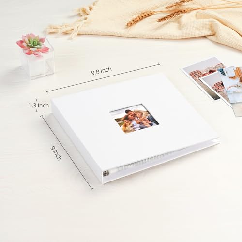 Mublalbum 8x8 Inch 3 Ring DIY Scrapbook Photo Album 40 Pages, White - color: White, size: 8x8 Inch 40 Pages