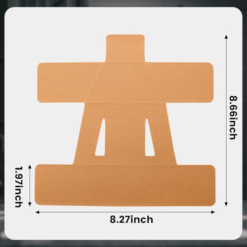 TEAWOO PreCut Kinesiology Tape for Shoulder (Beige 20 Pcs) - color: Beige