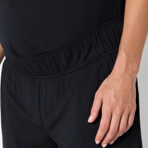 Amazon Essentials Women's Soft Modal Nursing Maternity Sleepwear Pajama Set with Shorts - color: Black, size: Small