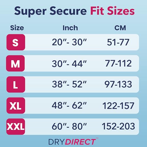 Dry Direct Ultimate Protective Underwear, Soft Cloth-Like Adult Diapers, Max Absorbency Disposable Incontinence Protection - Medium (Pack of 14) - size: Medium (Pack of 14)