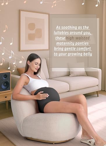 Rnxrbb M-5XL Maternity Underwear Seamless Plus Size Over Bump Panties Cloth - color: 2black+2gray, size: 5X-Large