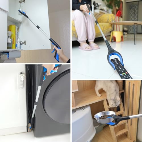 32" Grabber Reacher Tool, Foldable, Blue - size: 32-Inch