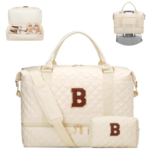 Personalized Gifts for Women Weekender Duffle Bags(Beige,B) - color: Beige, style: B