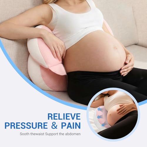 Pregnancy Pillow for Pregnant Women, Memory Foam Pillow for Side Sleeper, Maternity Pillow Support for Back, Belly, HIPS, and Legs
