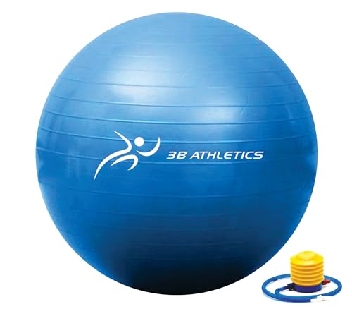 Anti-Burst Yoga Ball for Pregnancy, Slip Resistant Exercise Ball, 2 Sizes – Fitness Equipment for Home Gym, Exercise Equipment for Women, Pregnancy Must Haves, Maternity Support, Home Gym Accessories - color: Blue, size: 65cm