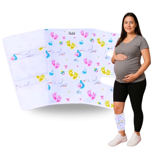 ELI&VAL New Mommy Essentials for First Time Mom – 2 Pack Pregnancy Calf Compression Sleeves – 1st Trimester Must Haves for Leg Support, Swelling, Fatigue & Circulation During Pregnancy and Postpartum