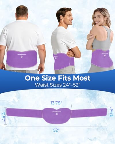 KingPavonini Reusable Ice Pack for Back Pain Injury Instant Relief, Purple - color: Purple