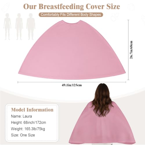 Basumee Nursing Cover for Breastfeeding Breathable Mesh 360 Full Privacy - color: Dusty Rose, size: 1 Pack
