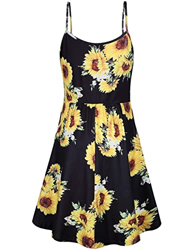 connche Nursing Dress for Breastfeeding Maternity Summer Dress Pockets - color: Sunflower, size: Small