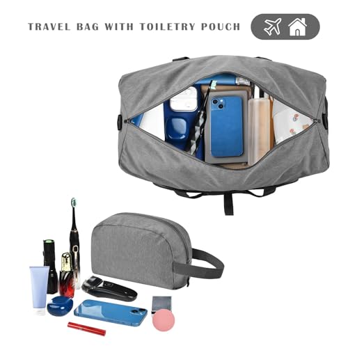 Felipe Varela Foldable Duffle Bag for Travel Weekend Overnight Gym Camping - color: C Gray, size: 115L