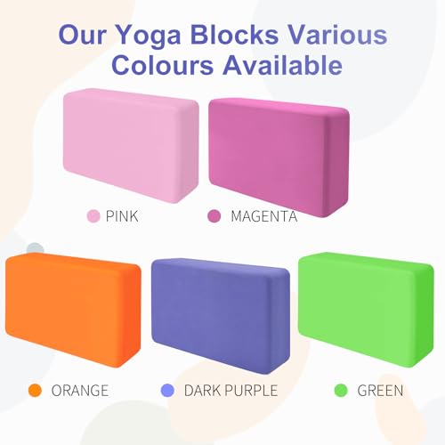 Large Foam Yoga Block - color: Dark Purple