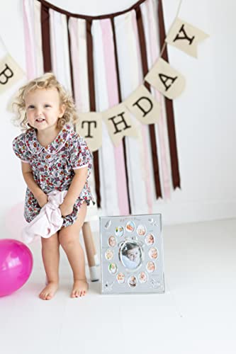 My First Year Baby Milestone Photo Frame - size: One Size, style: Silver Frame