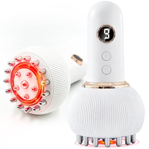 Lymphatic Drainage Massager & Anti Cellulite Massage Tool, Helps Reduce Stretch Marks & Cellulite, for Legs, Arms & Belly, Body Sculpting Machine with Light, Heat & Vibration-G08