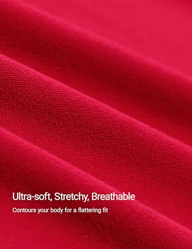 CRZ YOGA Maternity High Neck Tank Tops - color: Aurora Red, size: Medium