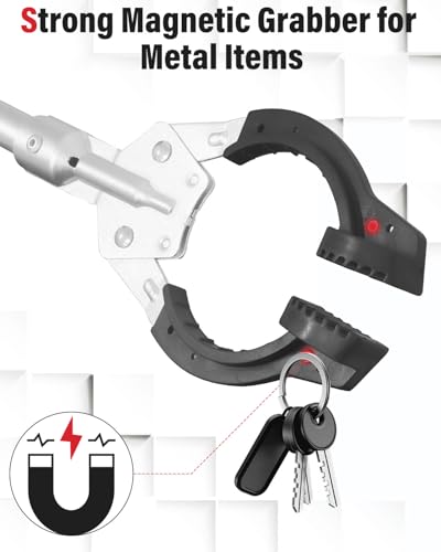 Grabber Reacher Tool Extra Long, 69" Trash Picker Upper Grabber Heavy Duty Stainless Steel Thickened Non-Slip 6 inch Wide Jaws Claw Reaching Tool
